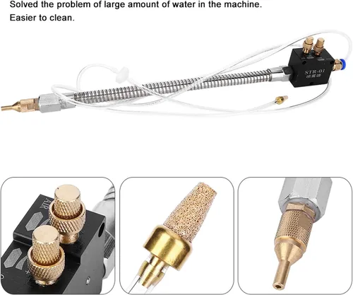 Vista 5 de Garosa Sistema de pulverización de lubricación de refrigerante de niebla, para corte de metal, máquina rociadora de enfriamiento para tubería