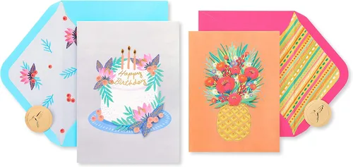 Vista 13 de Papyrus Tarjetas de cumpleaños, globos y champán (2 unidades)