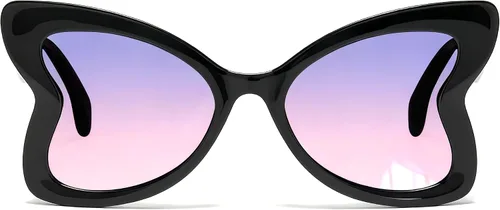 Vista 8 de Chicid Lentes de sol de gran tamaño para mujer, diseño de mariposa de moda, con marco grande, protección UV400