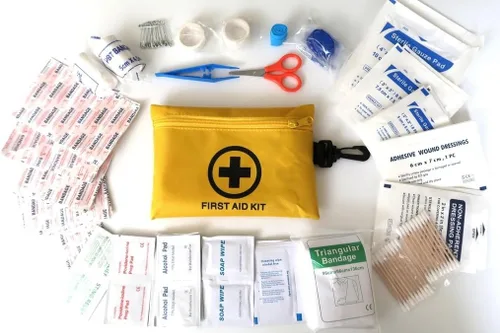 Vista 2 de Paquete de 2 kits de primeros auxilios Galaxy 151 piezas pequeño para supervivencia, emergencia, trauma, militar, táctico, escuela médica, oficina