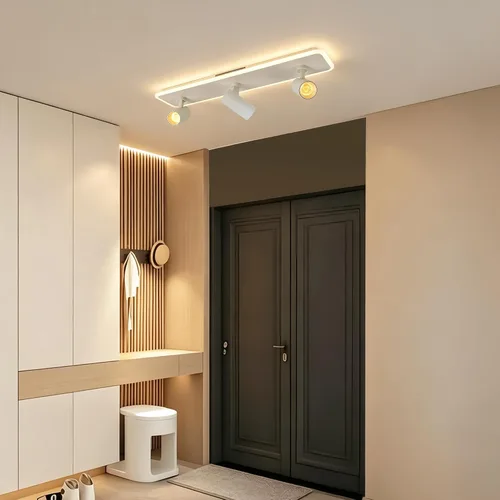 Vista 6 de Jaycomey Lámpara de techo LED moderna de 23 pulgadas, 3 focos ajustables 22.8 in Blanco