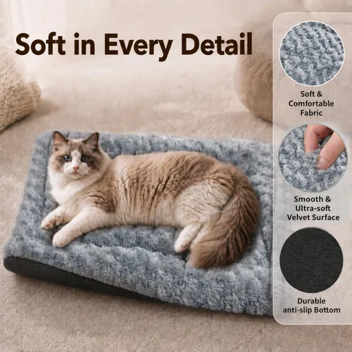 Vista 2 de Cama autocalentable para mascotas para gatos de interior y perros pequeños