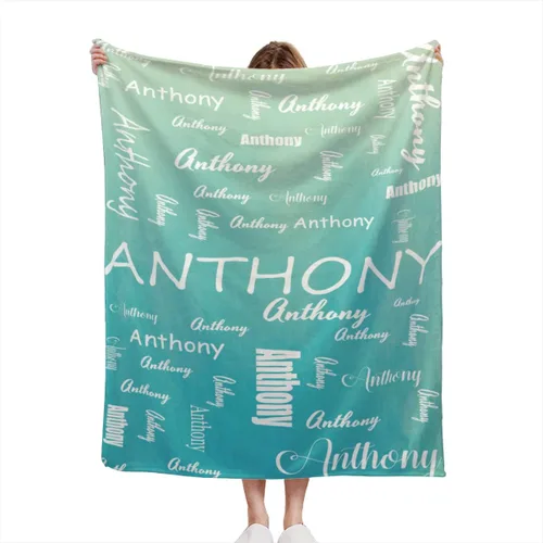 Vista 9 de Manta de bebé azul personalizada con nombre para niño, manta de bebé personalizada con nombre que recibe manta floral para bebés, recién nacidos