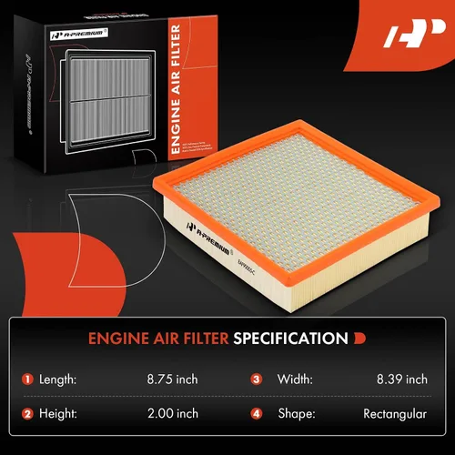 Vista 2 de A-Premium Filtro de aire de motor compatible con Jeep Grand Cherokee 2014 2015 2016 2017 2018 2019 V6 3.0L