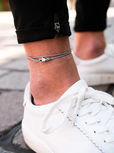 Vista 49 de Made by Nami Surfer Anklet with Snap Hook Clasp Waterproof & Adjustable Thin String Ankle Bracelets for Women and Men Handmade Jewelry for Beach and