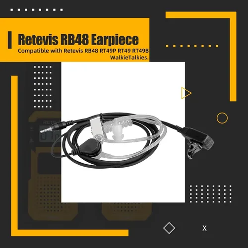 Vista 6 de Retevis RB48 Plus GMRS Walkie Talkies (paquete de 16) con auriculares