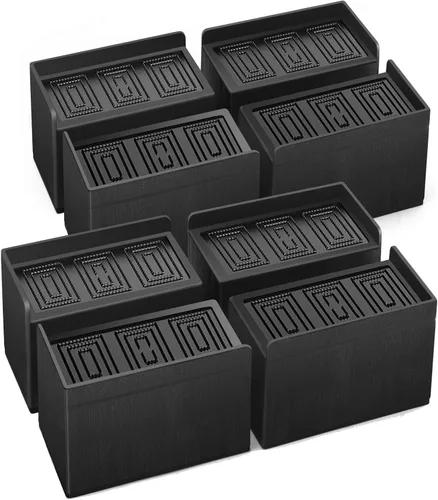 Vista 9 de MYMULIKE Elevadores de cama de 3 pulgadas, 11000 libras, resistentes, rectangulares de gran tamaño, elevadores de muebles de apertura ancha