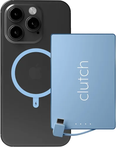 Vista 4 de Clutch - Cargador portátil Pro USB-C - Compatible con dispositivos iPhone 15, 16, 17 y Android - Batería magnética de banco de energía - Aprobado