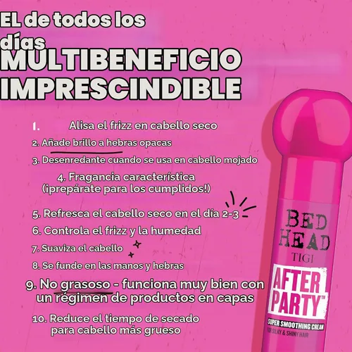 Vista 7 de TIGI Bed Head After the Party Crema suavizante, 3.4 onzas (paquete de 2)