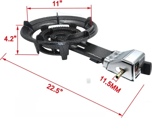 Vista 3 de Estufa portátil de gas propano para exteriores de 10KW/34000 BTU con manguera Jumbo Super Supergas Camp Camping Tailgating Gas Fire