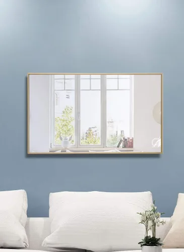 Vista 2 de Elegant Decor Monet - Espejo rectangular con marco de metal (40 x 24 pulgadas), color negro