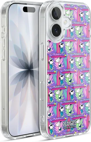Vista 82 de Head Case Designs Funda de gel suave con licencia oficial de Peanuts Tropical Surf Snoopy Aloha Disco compatible con Apple iPhone 13 Mini Surf