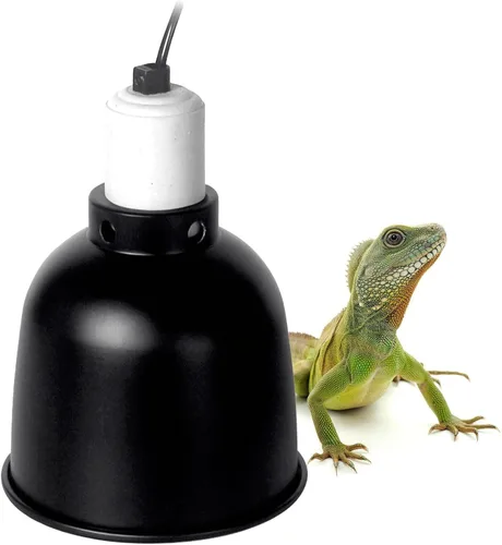 Vista 10 de BNOSDM Lámpara de reptil, lámpara de calor de reptiles de cúpula poco profunda de 5.5 pulgadas para bombilla UVB UVA, bombilla de calor de reflexión