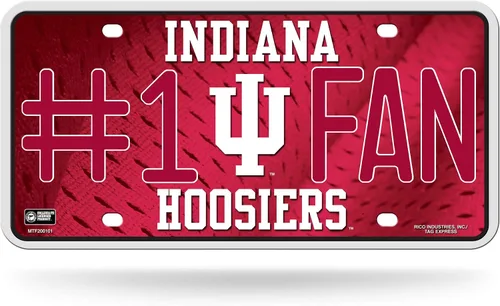 Vista 19 de Rico Industries NCAA - Placa de matrícula metálica unisex para adultos #1
