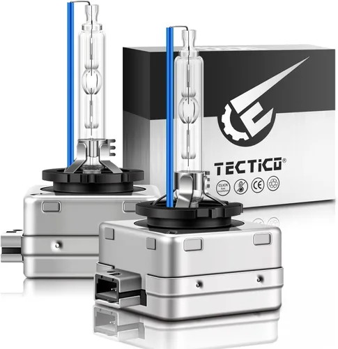 Vista 12 de TECTICO D1S - Bombillas de faro delantero de xenón HID, 6000K 35W color Blanco Frío, haz alto y bajo, 300% de brillo mejorado, base de soporte