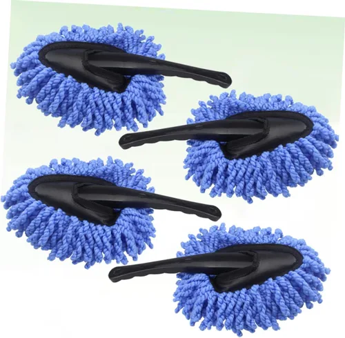 Vista 4 de Cepillo de cera para coche, cepillo para polvo, limpiador interior de coche, mango ergonómico, 4