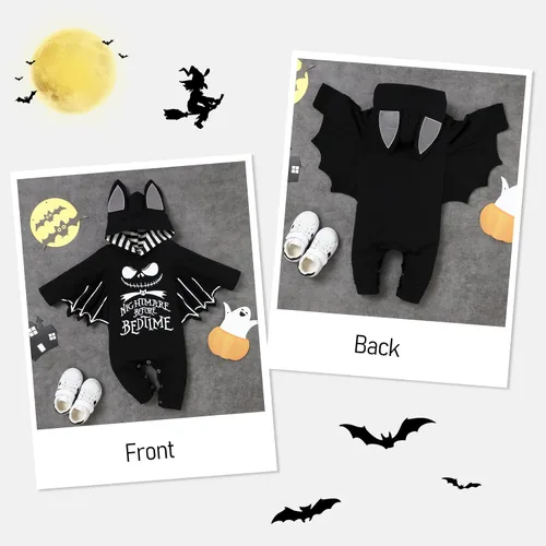 Vista 3 de My First - Traje de Halloween para bebé recién nacido, ropa de cosplay, disfraz de murciélago con capucha