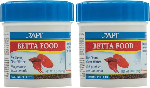 Vista 2 de API Betta Flakes - Alimento para pescado, contenedor de 0.36 onzas