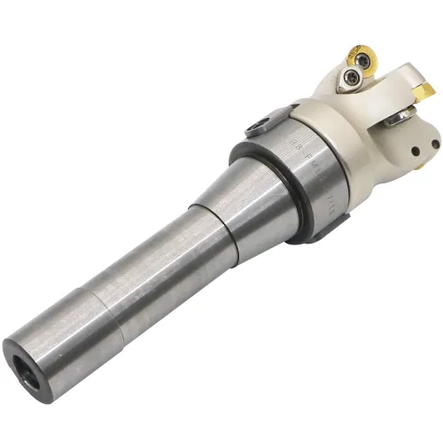 Vista 5 de Porta-fresa de molino de cara EMRW 6R 50-22+R8-FMB22-7/16+RPMT1204 Hoja de aleación dura+Llave de 8 mm+Llave T15, utilizado para el mecanizado