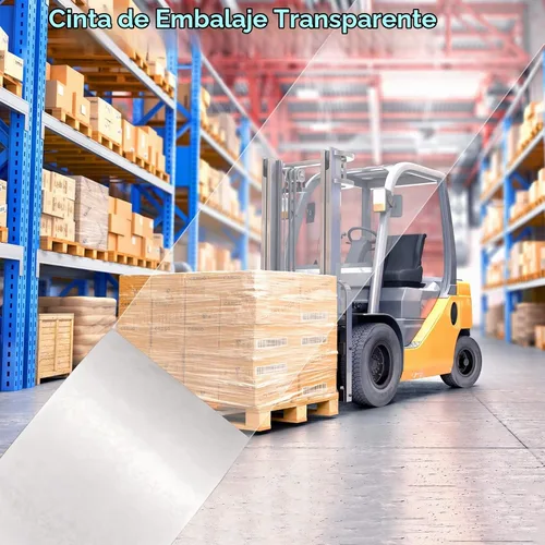 Vista 8 de JARLINK - Cinta de embalaje transparente (6 rollos), cinta de embalaje resistente para envíos, embalajes, mudanzas y sellados; cada rollo mide 2,7