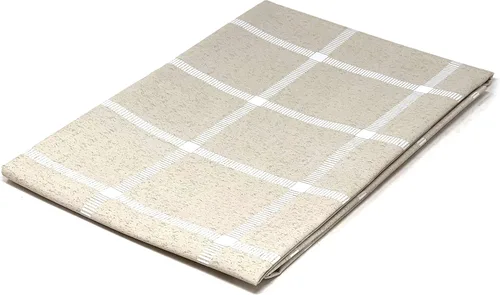 Vista 2 de allgala TC59305 Mantel protector de vinilo PVC con diseño de cuadros impermeable (beige, 54 x 108 pulgadas, rectangular)
