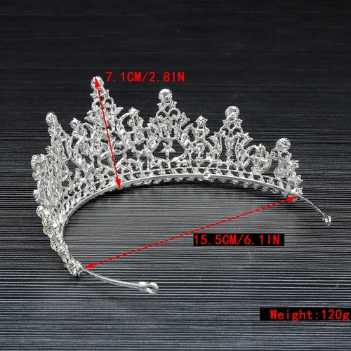 Vista 4 de LOVFOIVER Crown and Tiara for Women, Princess Crowns for Girls Crystal Queen Tiaras, Rhinestone Wedding Headband for Bridal