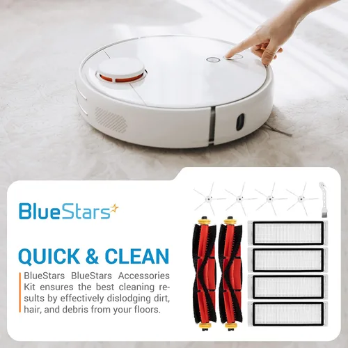 Vista 2 de BlueStars Piezas de repuesto compatibles con Roborock S6 Pure S6 E4 S4 S4 Max S5 S5 Max E2 E3 E5 E20 E25 E35 S50 S65 Xiaomi Mijia Robot Aspirador