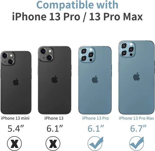 Vista 6 de COJOC 2 protectores de lente de cámara para iPhone 13 Pro Max/iPhone 13 Pro, protección completa HD, vidrio templado de vidrio templado para 13 Pro