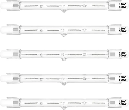Vista 8 de R7S - Bombillas halógenas de 100 W, regulables, 120 V, 3.071 in, tipo T3 J, con larga vida útil, bombillas lineales de doble extremo blanco cálido