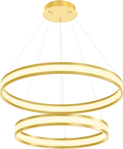 Vista 9 de Moderno candelabro de anillo acrílico regulable con LED, lámpara de anillo ajustable para comedor, sala de estar, dormitorio, cocina