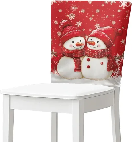 Vista 11 de Fundas para sillas de comedor, diseño de lazo de Navidad, para sala de Navidad, cocina, fiesta, boda, hotel, hogar