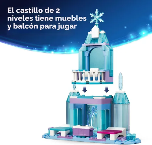 Vista 6 de LEGO Disney Frozen Elsa's Ice Castle & Snow Ride Adventure Building Toy - Juguetes de Frozen para niñas y niños, a partir de 4 años - Regalo