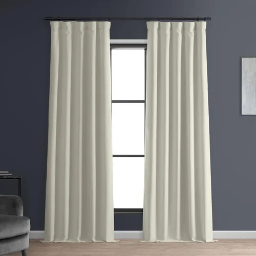 Vista 19 de HPD HALF PRICE DRAPES Cortinas opacas sólidas con aislamiento térmico para dormitorio, cortina de 84 pulgadas de largo (1 panel), cortinas opacas