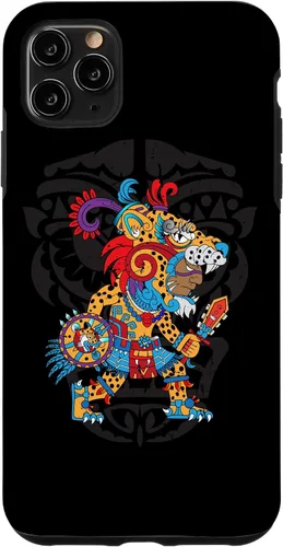 Vista 12 de Funda para iPhone 11 Aztec Jaguar Ancient Warrior Native Mexican Mythology