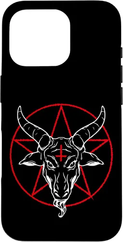 Vista 20 de iPhone 12/12 Pro Baphomet cabra - Estuche Satánico Pentagrama