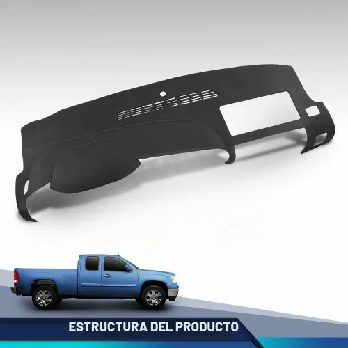 Vista 9 de PIT66 Cubierta para salpicadero, compatible con Chevy Silverado (LS, LT o camión de trabajo solamente), compatible con GMC Sierra 2007-2013