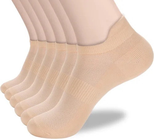Vista 13 de ATBITER Calcetines de tobillo para mujer, delgados, atléticos, de corte bajo, con lengüeta en el talón, 6 pares 12 pares 4blanco+4negro+4gris