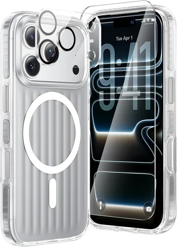 Vista 88 de Funda para iPhone 11, funda magnética con función atril [protección de grado militar] y [compatible con MagSafe], funda protectora delgada
