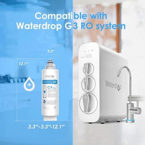Vista 2 de Waterdrop Filtro G3-N1CF, repuesto para sistema G3-W y G3P600 y G3P800 RO
