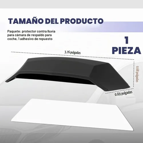 Vista 2 de Protector de lluvia para cámara de respaldo de automóvil, cámara de respaldo más ancha y larga para proteger la lluvia del automóvil, para bloquear