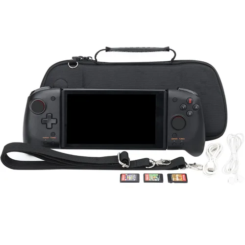 Vista 6 de Aenllosi Hard Travel Case for Hori Nintendo Switch Split Pad Pro Handheld Controller-Black(Only Case)
