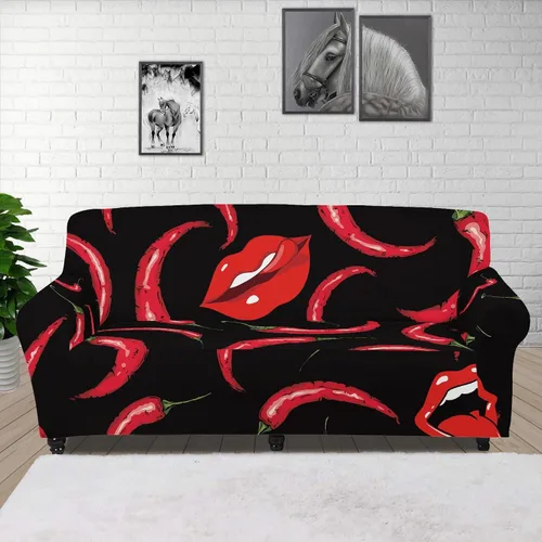 Vista 21 de Boatee Funda elástica para sofá con diseño de murciélago y luna de Halloween, funda de sofá suave, lavable, protector de muebles con parte inferior