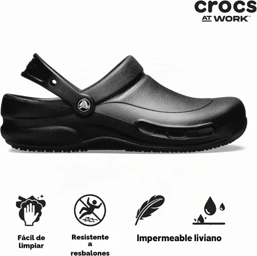 Vista 6 de Crocs Unisex-Adult Bistro Work Clogs, Enclosed Toe, Slip Resistant Shoes Blanco