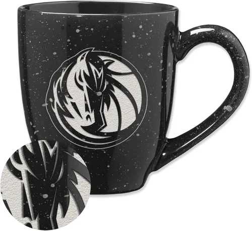 Vista 84 de Rico Industries NBA 16 oz Team Color Laser Engraved Speckled Ceramic Coffee Mug 3-Color del