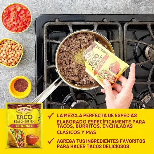 Vista 3 de Old El Paso Mezcla de condimentos de taco, original, 1 oz.