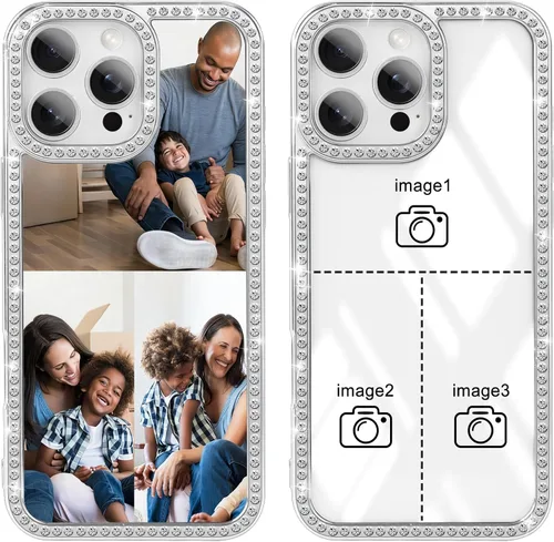 Vista 11 de Funda de teléfono con imágenes personalizadas para iPhone 17/16/15/14/13/12/11 Pro Max Plus Air, funda protectora suave de TPU transparente, diseño