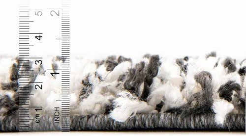 Vista 4 de Unique Loom Hygge Shag Collection - Alfombra rectangular de 2 pies 2 pulgadas x 3 pies 1 pulgada, color blanco y negro