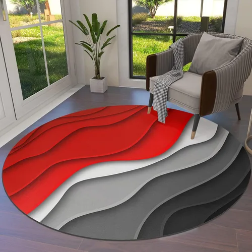 Vista 36 de Alfombra abstracta rosa y gris de San Valentín de 2 x 3 pies, alfombra estética geométrica moderna, antideslizante, rectangular, lavable