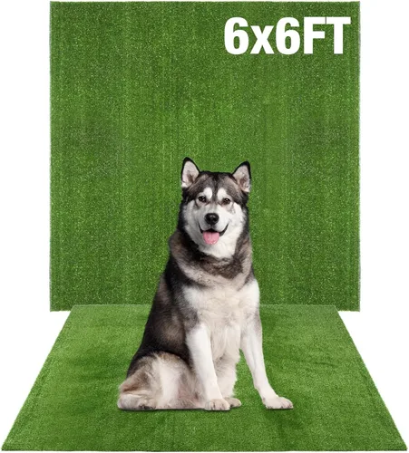 Vista 11 de GLOBREEN Almohadilla de césped para perro, tamaño grande - 2 pies x 6 pies, césped de entrenamiento sanitario para perros, césped artificial