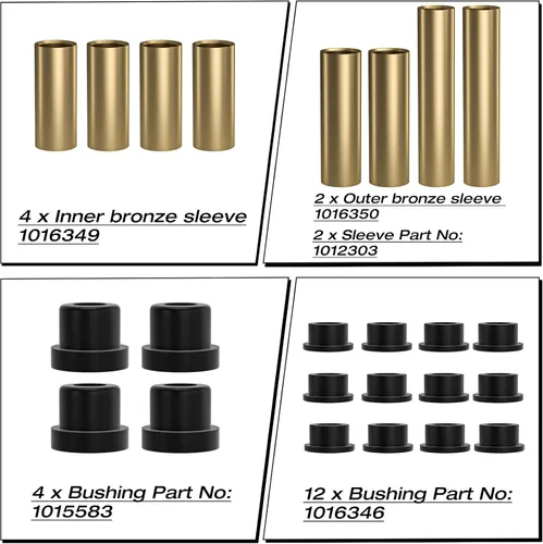 Vista 4 de Kit mejorado de bujes para Club Car Ds Bushing Front Leaf Spring y Upper A Arm Bushing Kit de piezas y manguitos de carrito de golf 1992-up, Bushing